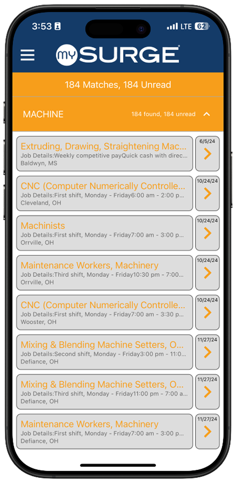 mySurge App Screenshot